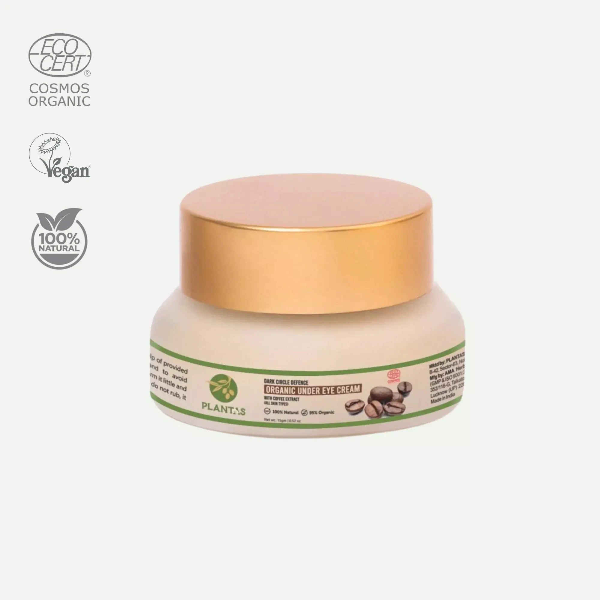 Plantas Organic Under Eye Cream - Dark Circle Defence