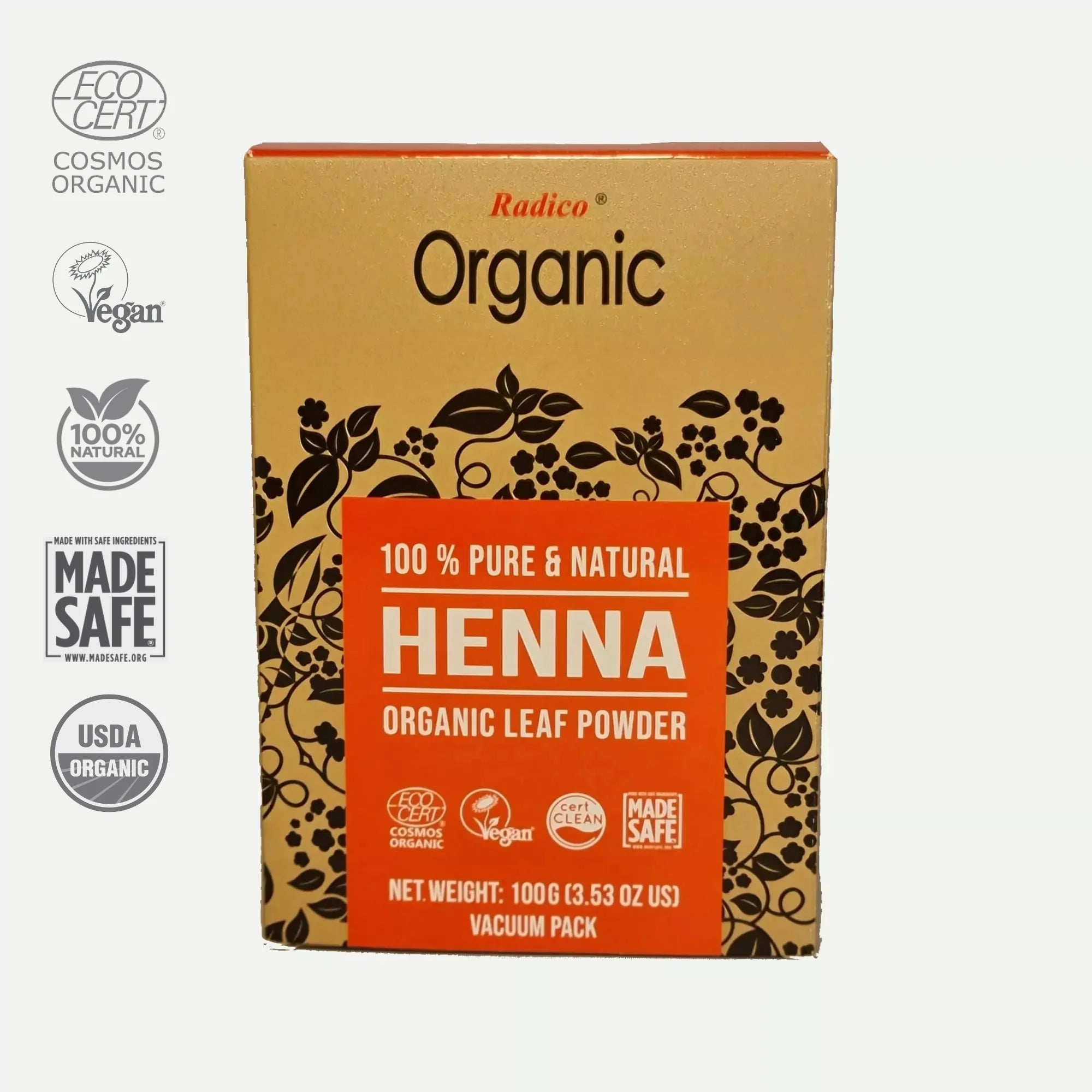 Natural Henna Powder - Radico Organic Hair Conditioning Mask