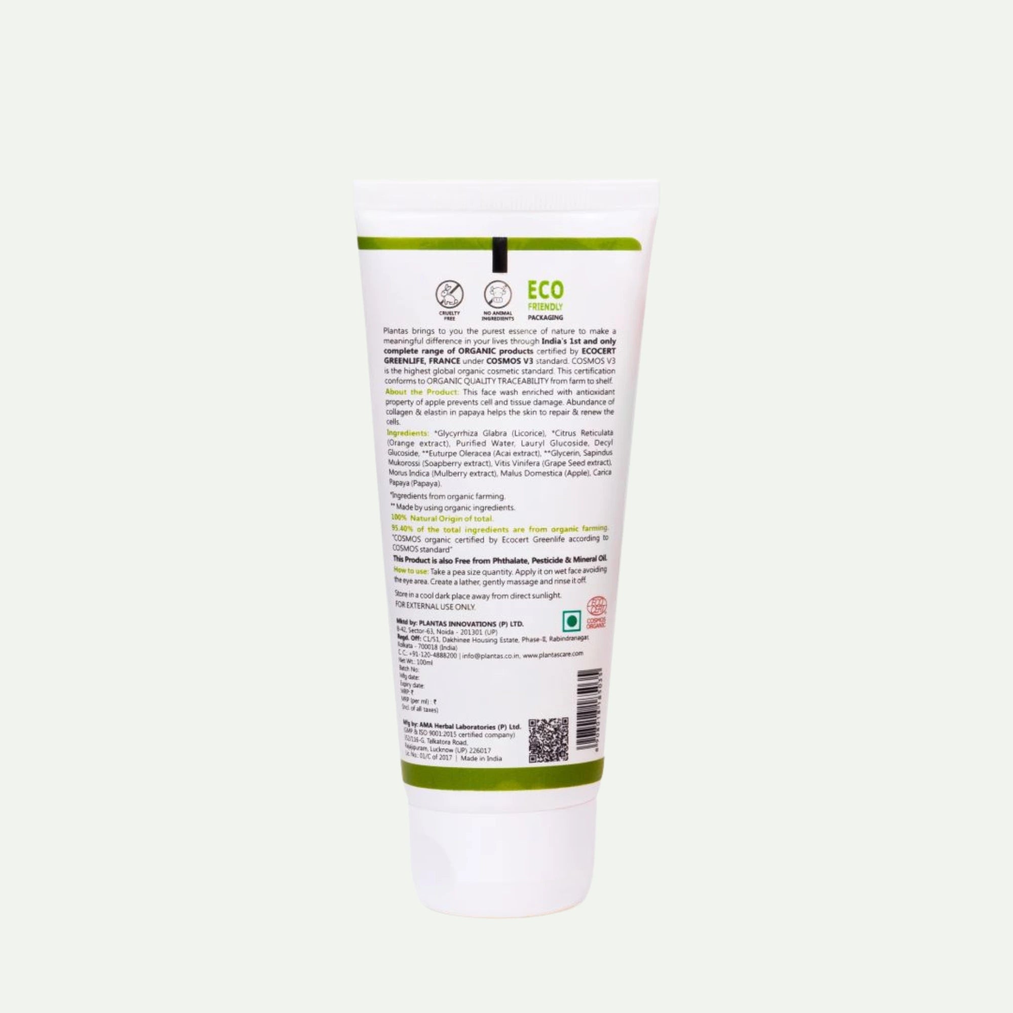 Plantas Organic Face Wash -  Cell Renewal