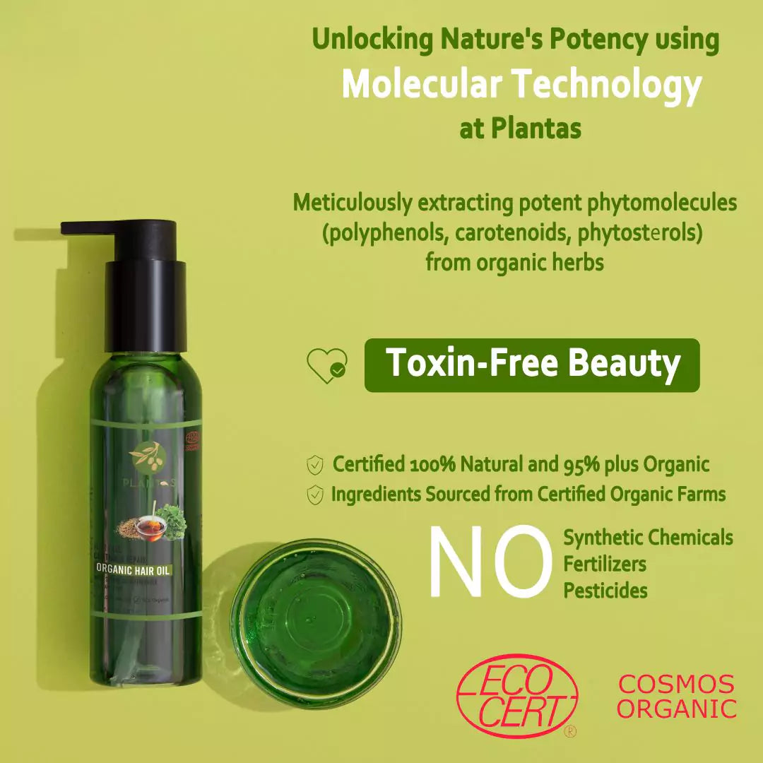 Plantas Organic Hair Oil - Hair Fall Control and Repair