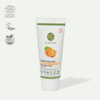 A tube of Plantas Organic Face Wash with the text 'Pigmentation Defence' on the label, indicating that it is 100% organic and vegan.