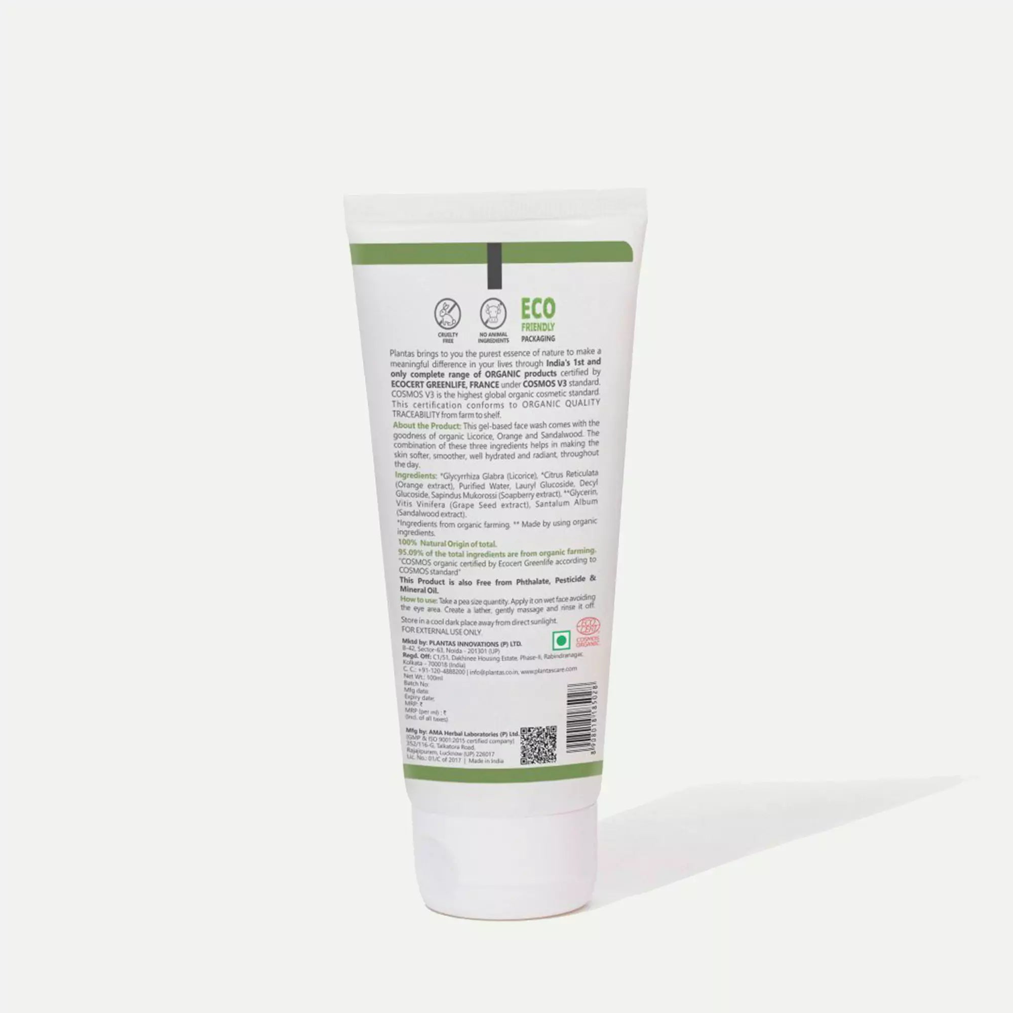 Plantas Organic Face Wash -  Skin Brightening