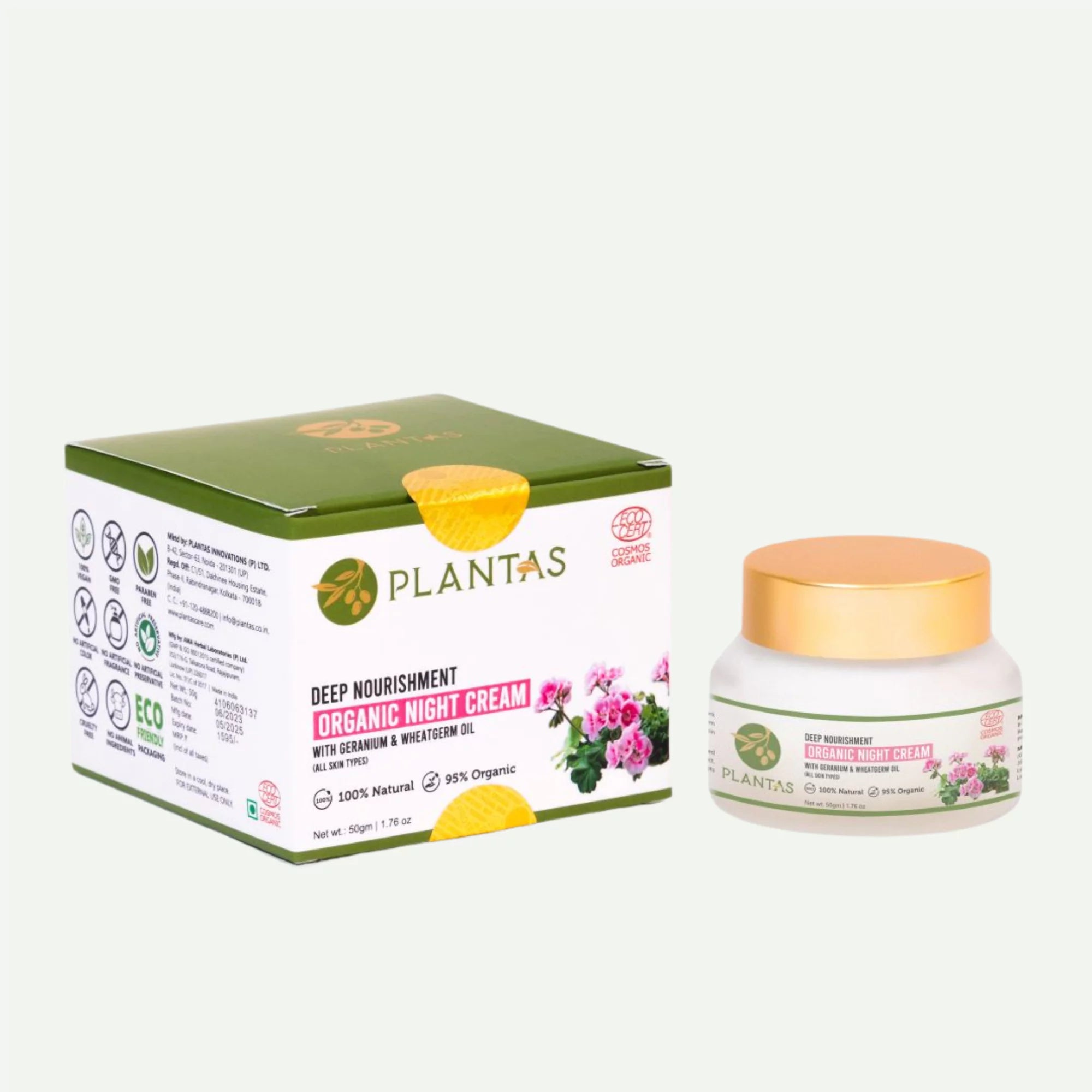 Plantas Organic Night Cream - Deep Nourishing